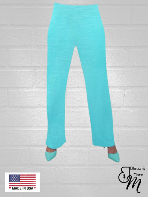 Mid Rise Straight Leg Pull-on Palazzo SOLID - P017