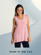V-Neck long tunic top - Regular and Plus Sizes available