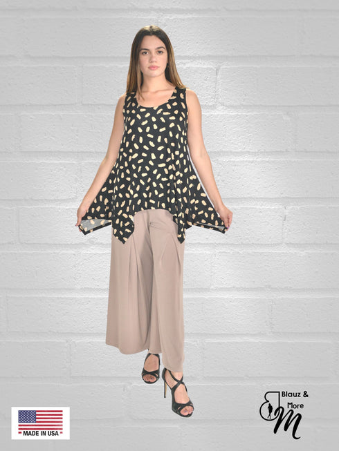 Pull On Pleated Front Gaucho - P031