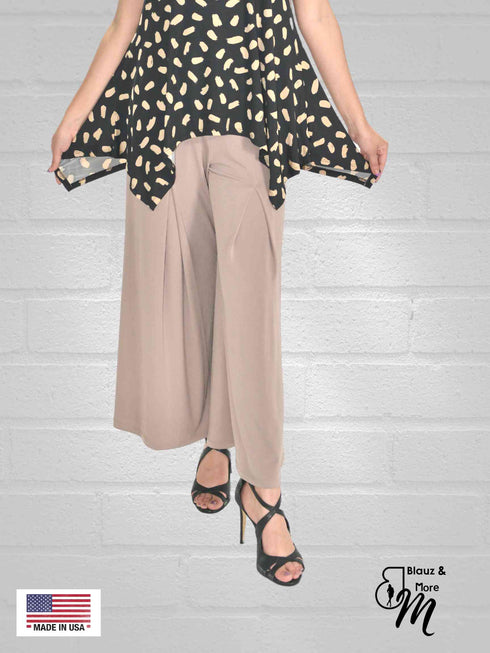 Pull On Pleated Front Gaucho - P031