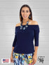 Off Shoulder top with 3/4 Sleeves - T495