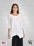 3/4 SLEEVE SHARKBITE TUNIC TOP -T400