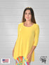 3/4 SLEEVE SHARKBITE TUNIC TOP -T400