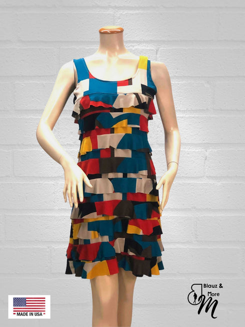 CHACHA Ruffle Dress Sleeveless Knee length - D760