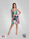 Ruffle Neck Skater Style tank dress with square back and Pocket-D006