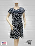 Highlighted Princess Seam Scoop Neck Dress - D037