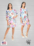 Beyond Travel 3/4 Sleeves Knee length Midi Dress D077