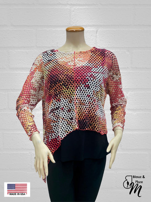 Asymmetrical Poncho Top - T637