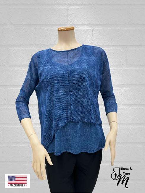 Asymmetrical Poncho Top - T637