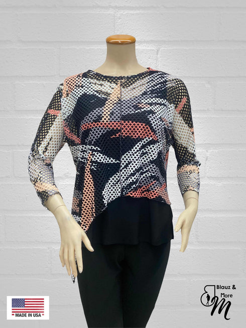 Asymmetrical Poncho Top - T637