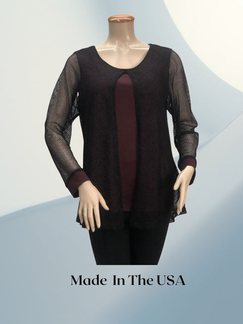 Two-layer jacket with a transparent layer on top - T448